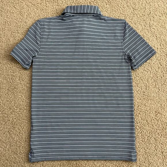 Southern Tide Boys Blue Striped Performance Polo Shirt Size Large 12-14 - Picture 5 of 6